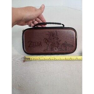 Legend Of Zelda Breath Of The Wild Nintendo Switch Carrying Case Brown Leather